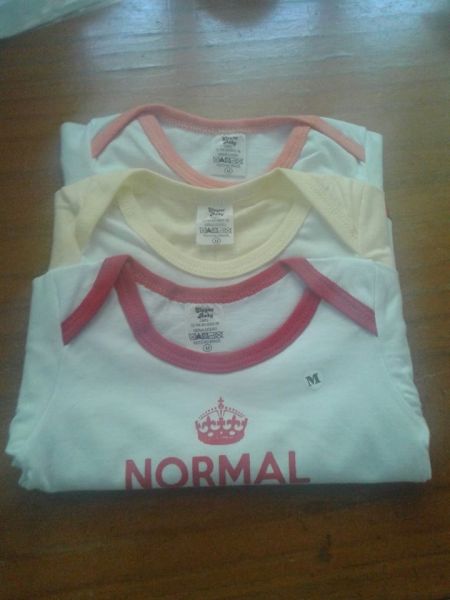 Kits com 03 bodys para recenascido Tamanhos RN.P.M.G R$20,70 avista. Minimo 60 peças atacado.
