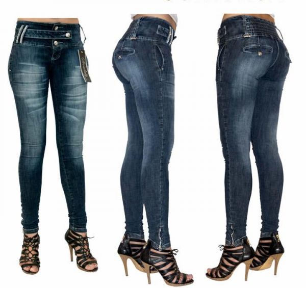 Calça jeans fem: com lycra veste fácil 36.38.40.42.44.46.48.
